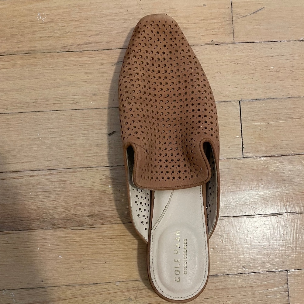 Tan Cole haan mules